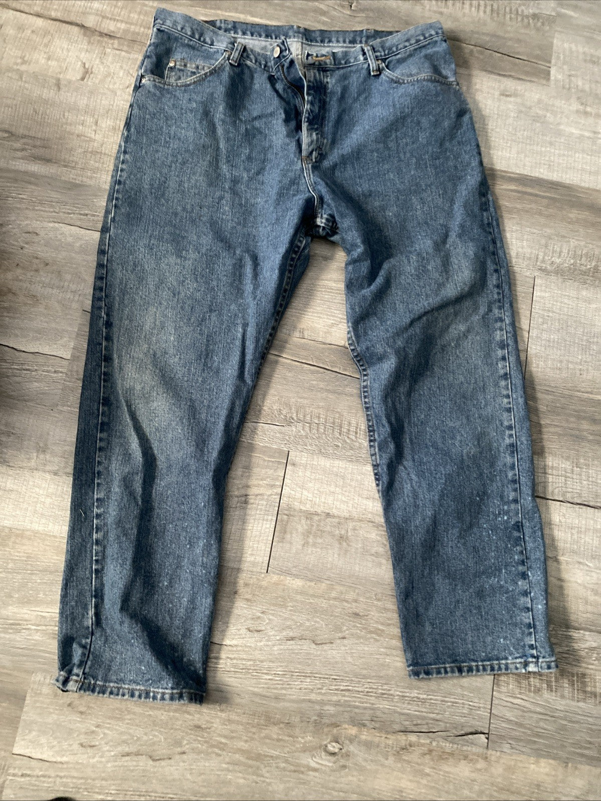 Wrangler Jeans Men's 40x32 Relaxed Fit Straight Leg Blue Pre-Owned 97601V