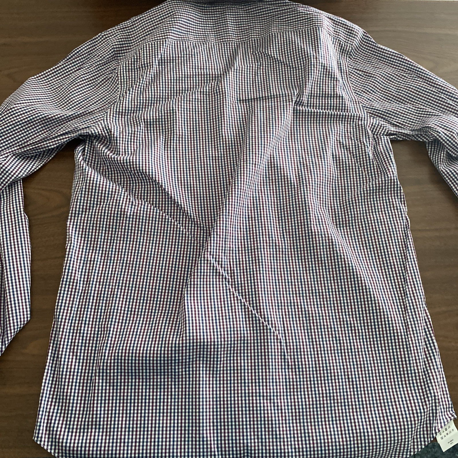 Michael Kors Mens Shirt Small Gray plaid button down air soft stretch