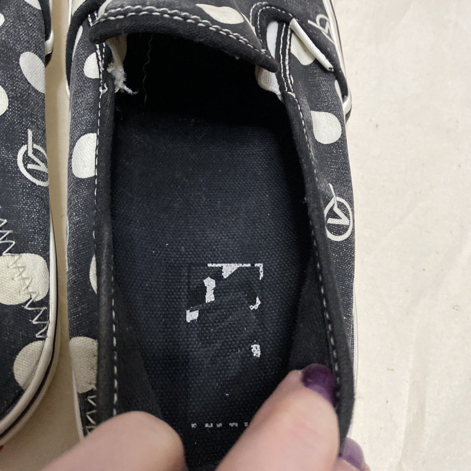 Vans Off The Wall Classic Slip On Black White Polka Dot Skate Shoes