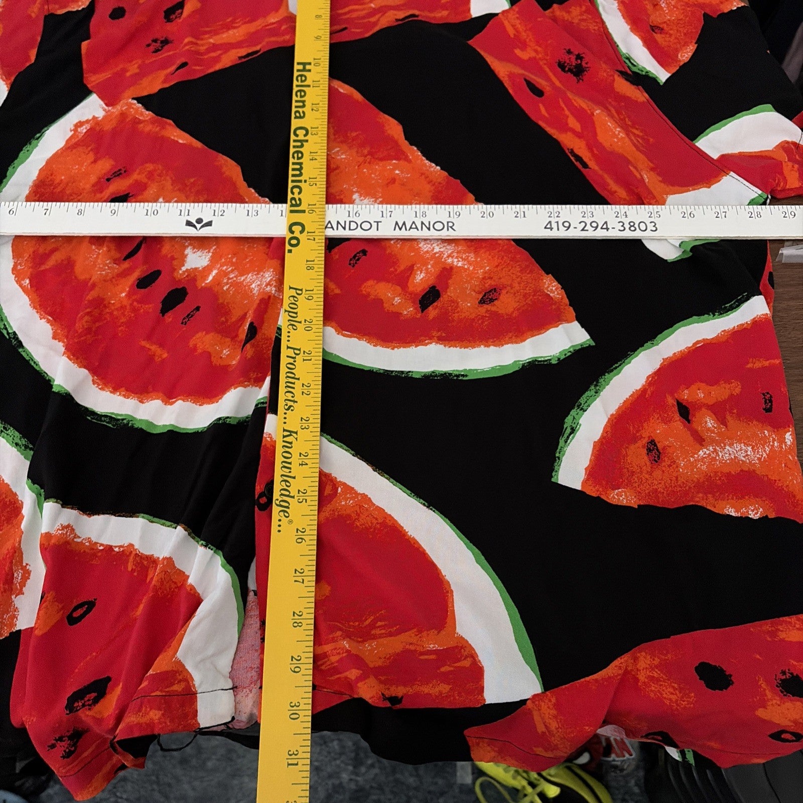 No Boundaries Men’s 3XL Rayon Buttoned Up Watermelon Print Short Sleeve Shirt