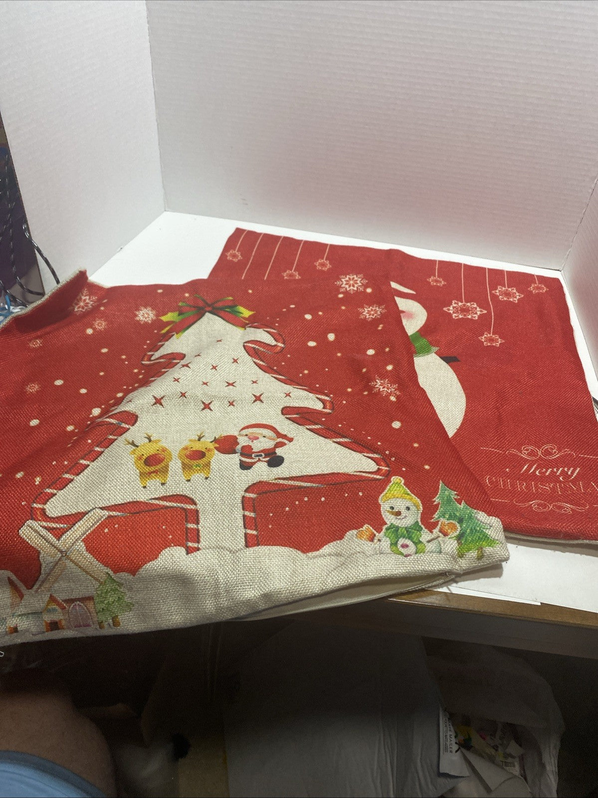Vintage 17 x 17 pear Christmas pillow covers Set Of Two