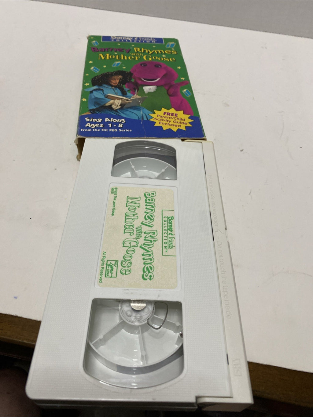 Vintage 1993 Barney & Friends Barney Rhymes with Mother Goose VHS
