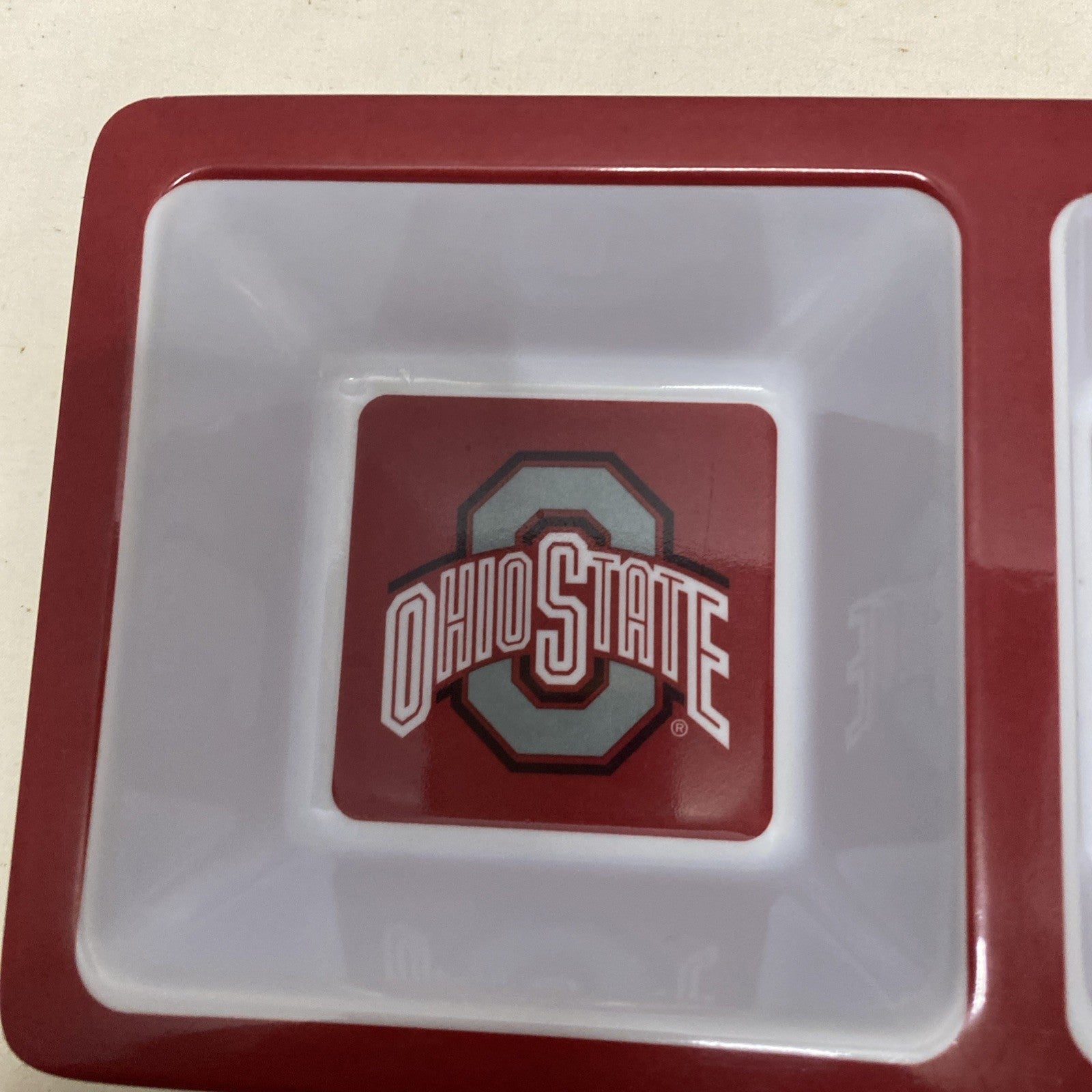 Ohio State 3 Section Divided Tray