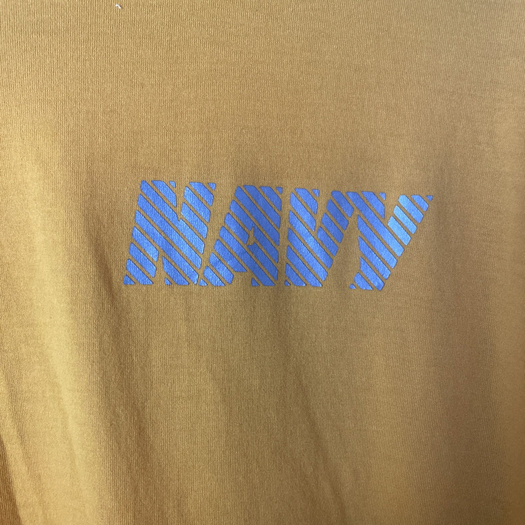 AUTHENTIC US NAVY USN YELLOW REFLECTIVE PT PHYSICAL FITNESS WORKOUT SHIRT SMALL