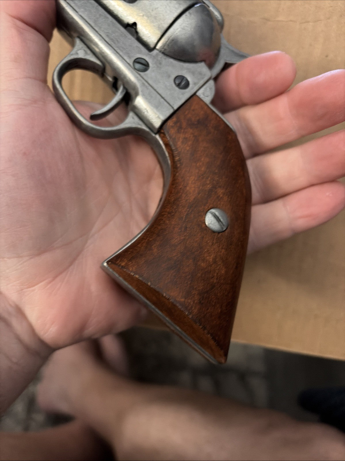 Denix Old West Frontier Replica Antique Grey Revolver Non-Firing Gun With Box