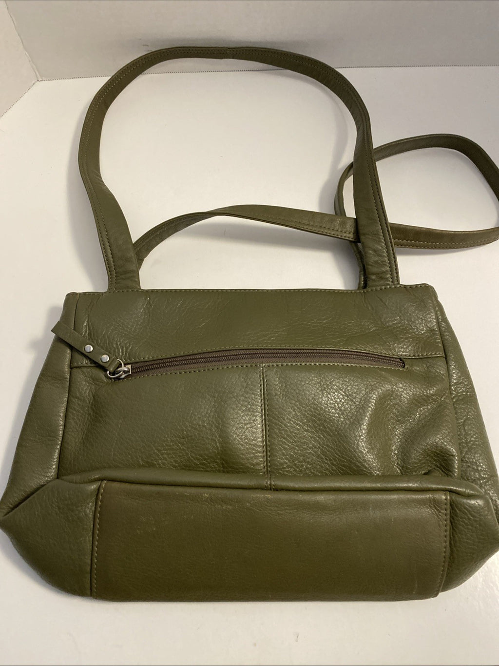Stone Mountain Mini Green Pebbled Genuine Leather Handbag