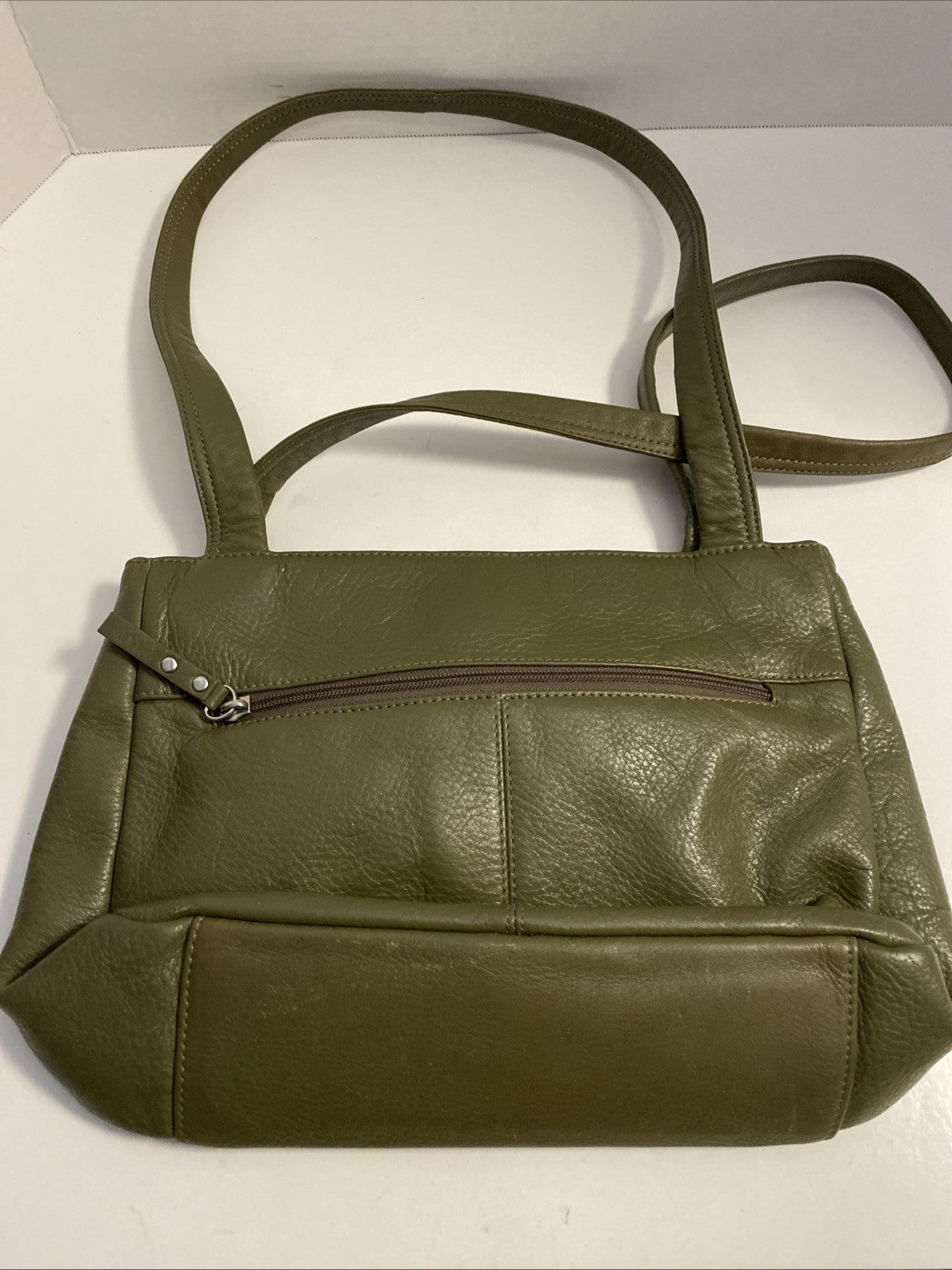 Stone Mountain Mini Green Pebbled Genuine Leather Handbag