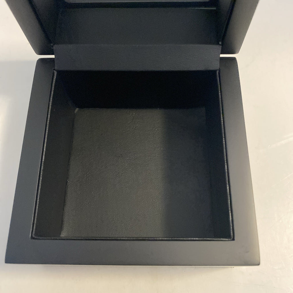 Classic Square Watch or Jewelry Box 3.75" X 3.75" X 3" Glitter Clear Top