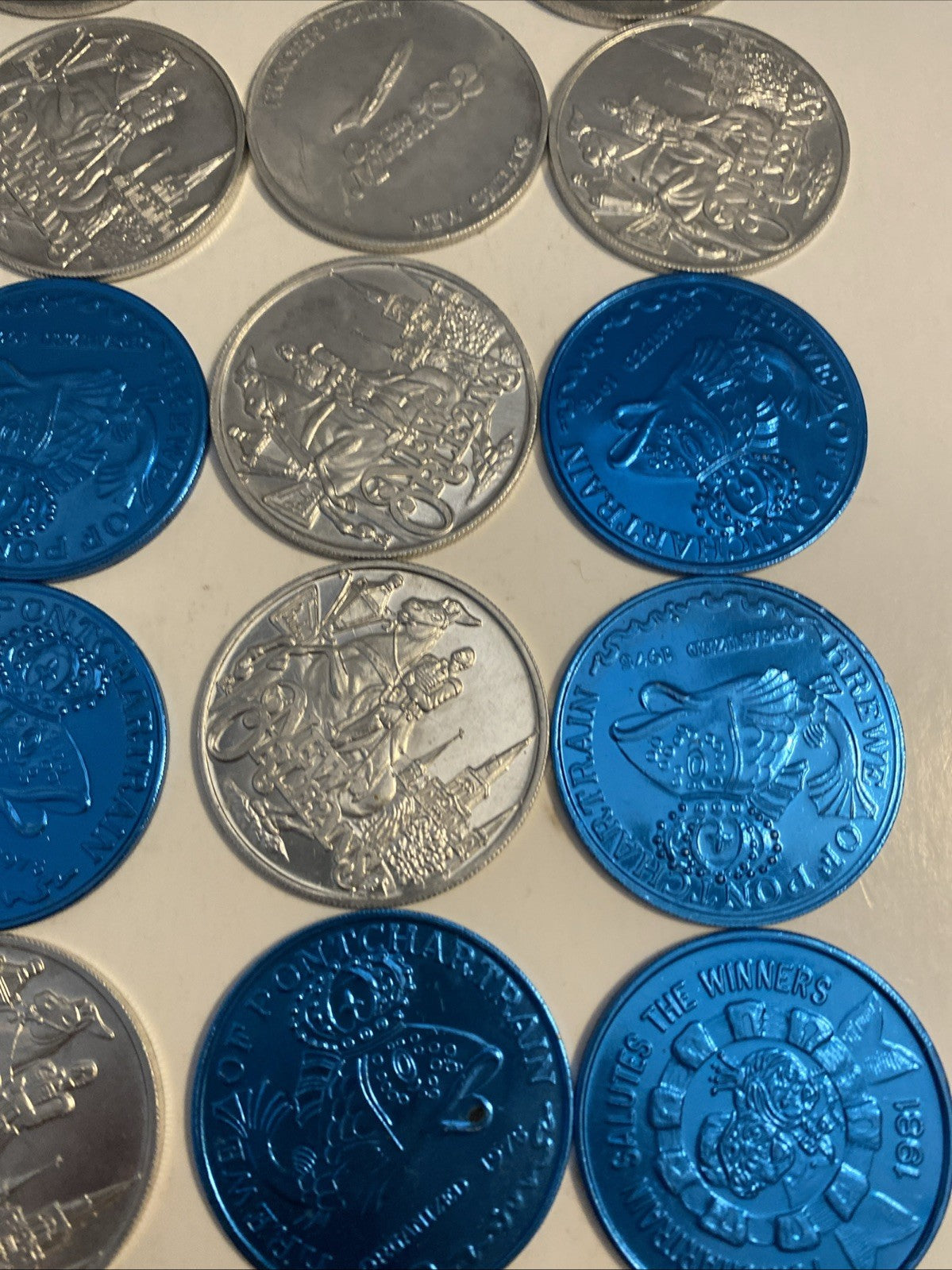 Lot of 34 Mardi Gras Doubloons. Various Years New Orleans.