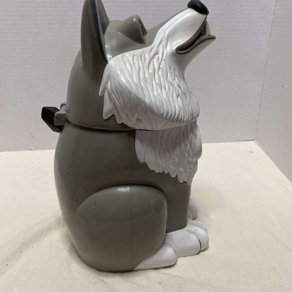 Vintage Fun Wolf Cookie Jar Howling Sound Affect 1998 Tested And Working