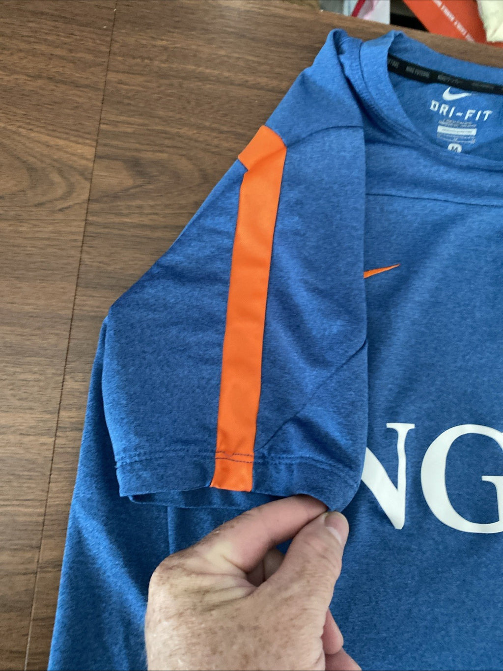 Nike Netherlands KNVB Holland Away Soccer Jersey 2014 Blue Orange Mens Medium