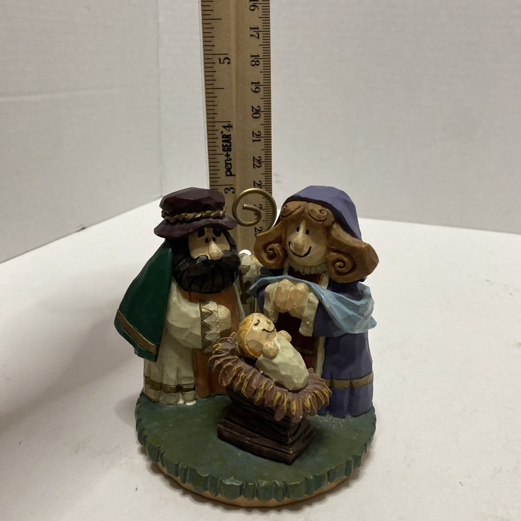 Autom Nativity Holy Family Figurine 4" Resin Jesus Mary Joseph Vintage Stable