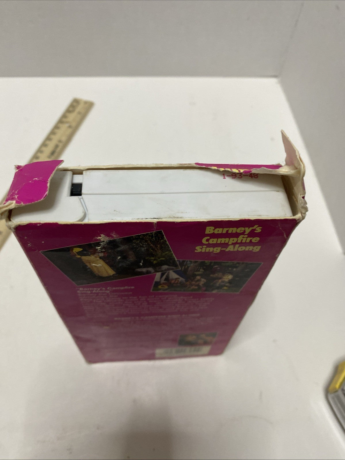 Barney’s Campfire Sing-Along VHS 1990 Release Tested Works Paper Label