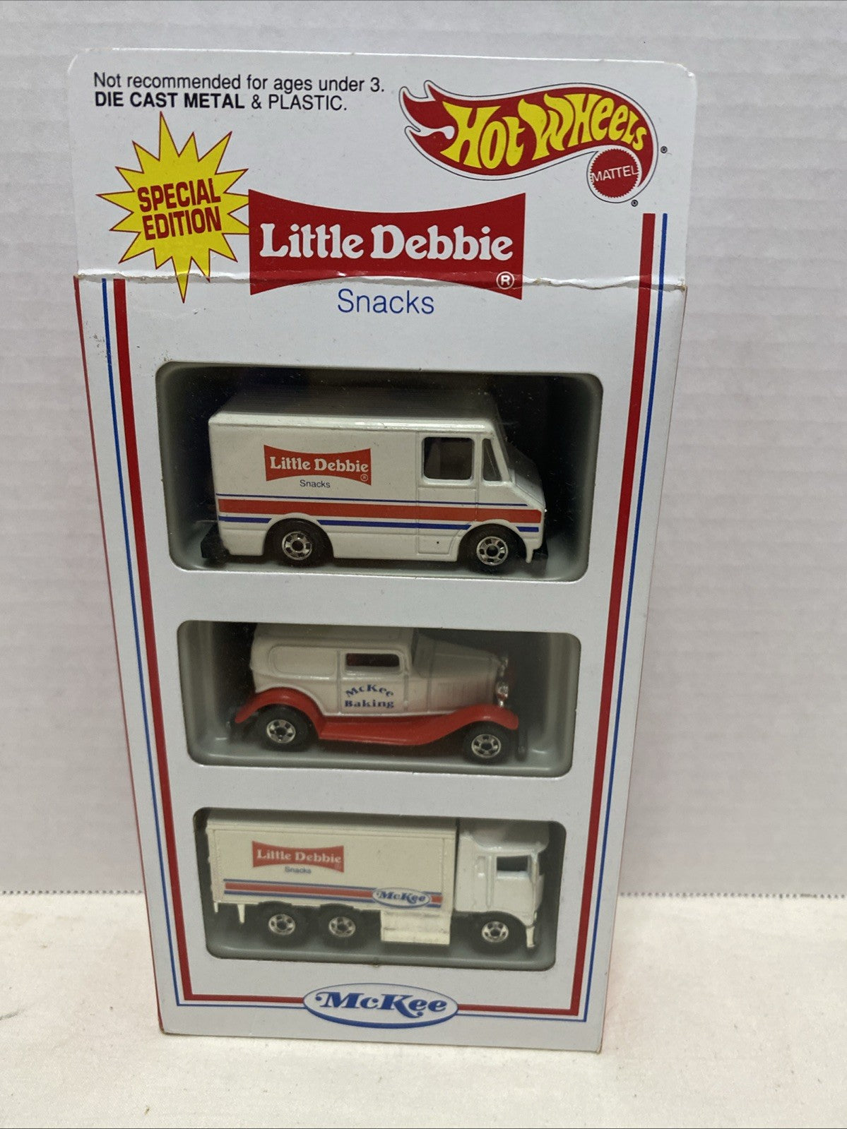 Hot Wheels Little Debbie- McKee- Set Of 3 Special Edition Trucks- 1994- NRFB