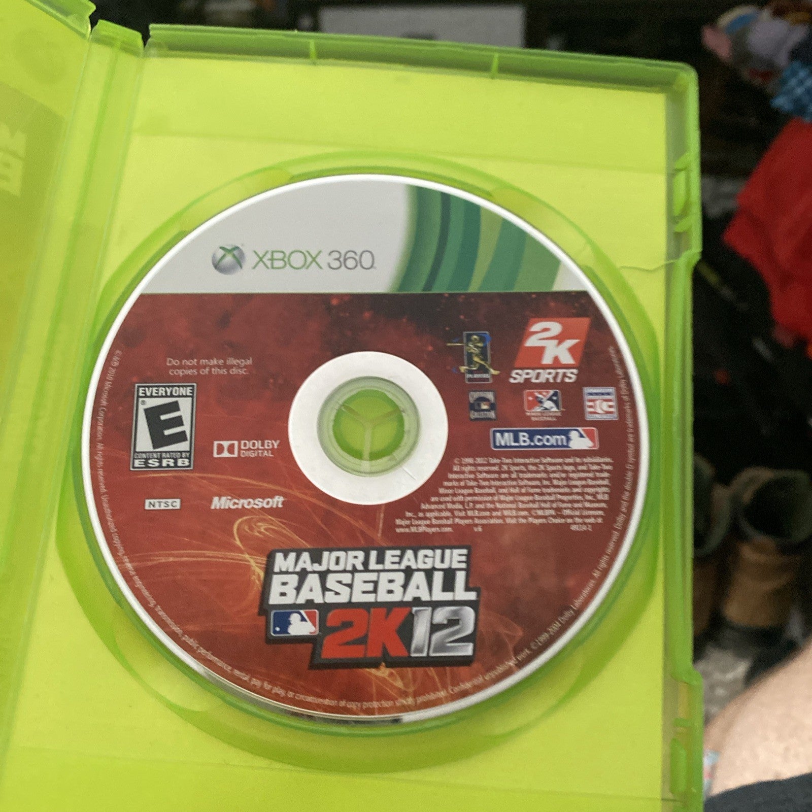 Major League Baseball 2k12 (Microsoft Xbox 360) No Manual Cracked Case