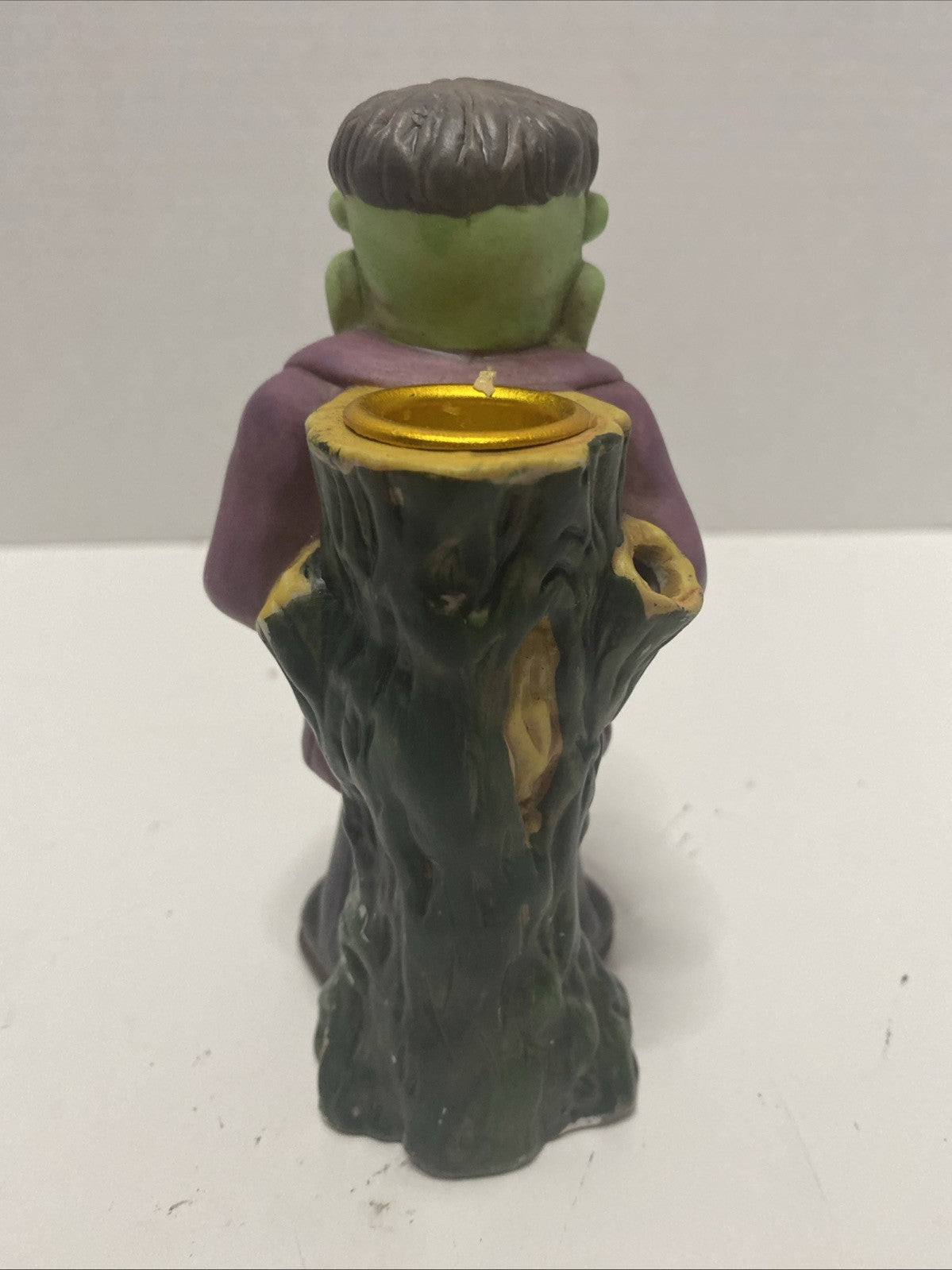 Vintage Fun World Ceramic Creature Frankenstein 6” Candle Holder No Box