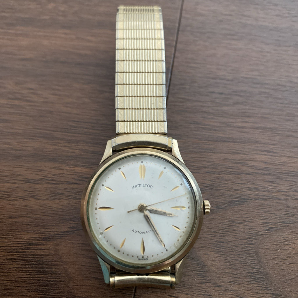 Vintage Hamilton Thin-O-Matic 10K RGP Silver Dial Mechanical Wind Works
