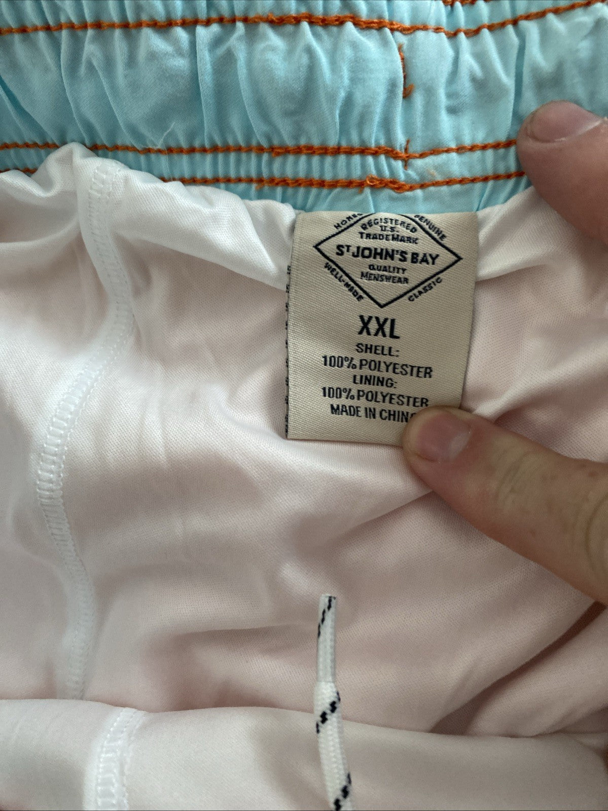 St. John’s Bay double extra-large men’s swim trunks bright orange NWT