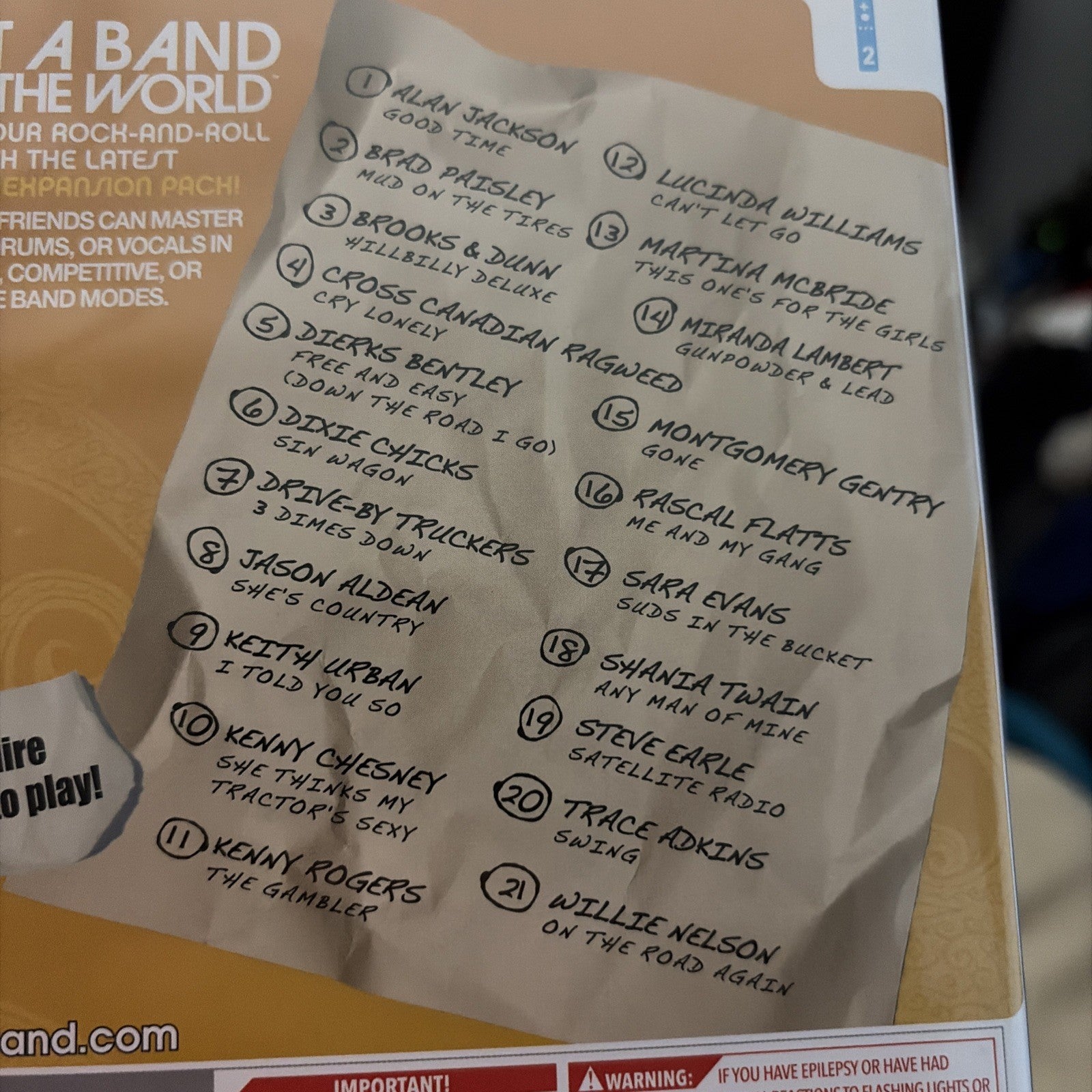 Rockband Country Track Pack Nintendo Wii Complete With Manual CIB Tested Working