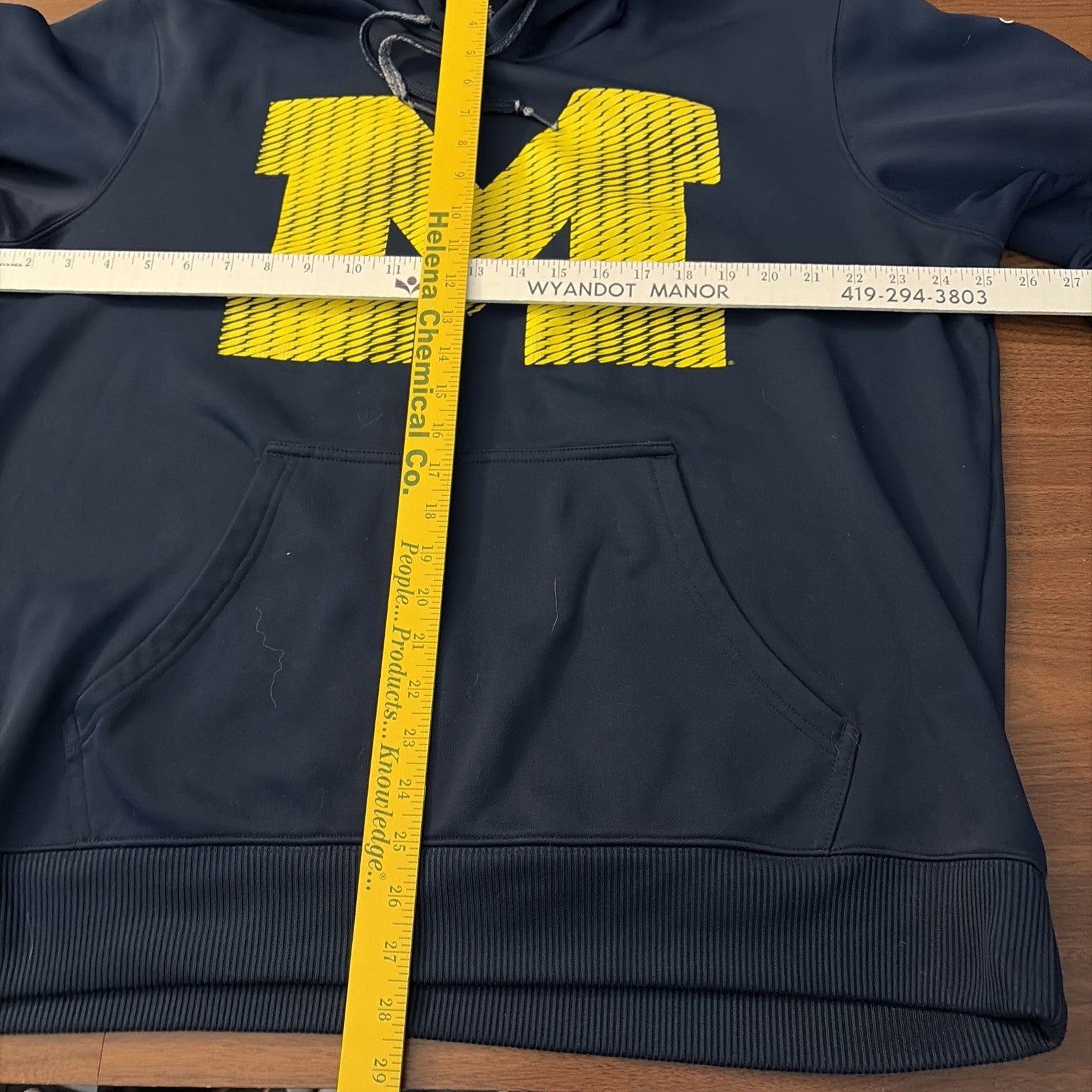 Adidas Unisex Michigan Wolverine Extra Large Hoodie Pullover Sweatshirt