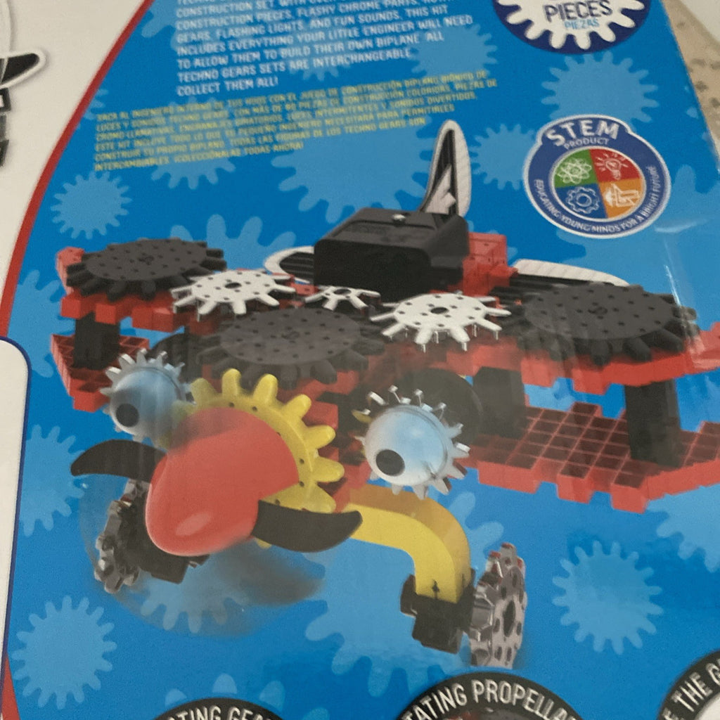 Techno Gears Bionic BIPLANE ONLY Set 80 Pieces KIDS Ages 6+ Construction Set.