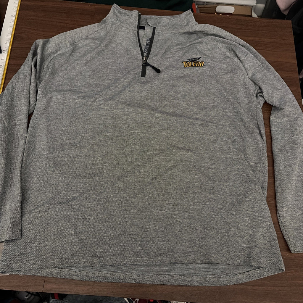 Champion Men’s XL University Of Toledo Rocket Quarter Zip Long Sleeve Pullover G