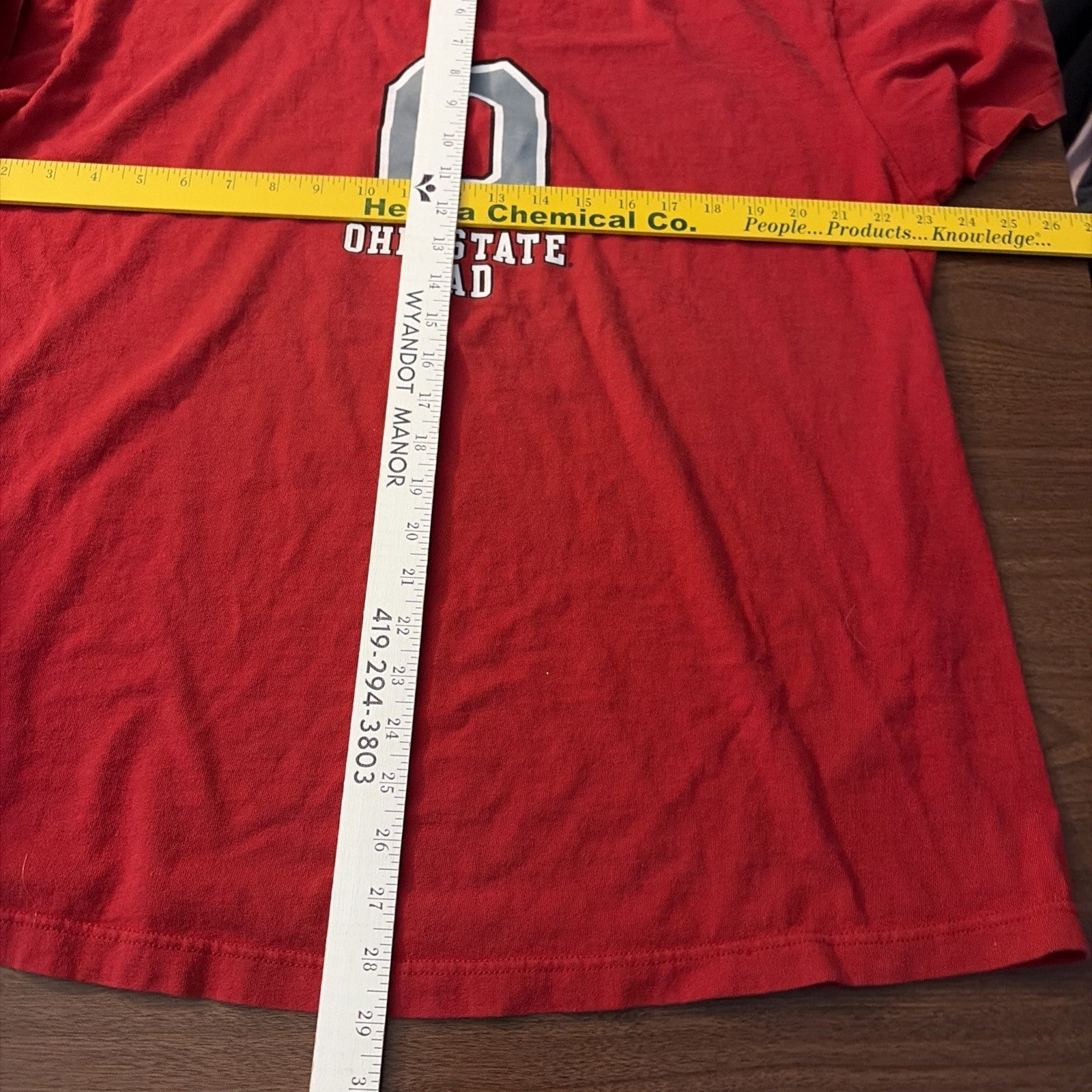 Ohio State Dad Shirt Men Size L Gray Red Buckeyes College Football Short Sleeve