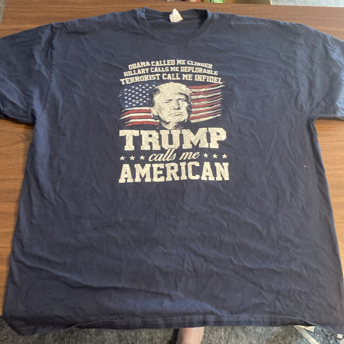 Donald Trump Calls Me American New Mens Shirt USA Flag Patriotic 3XL
