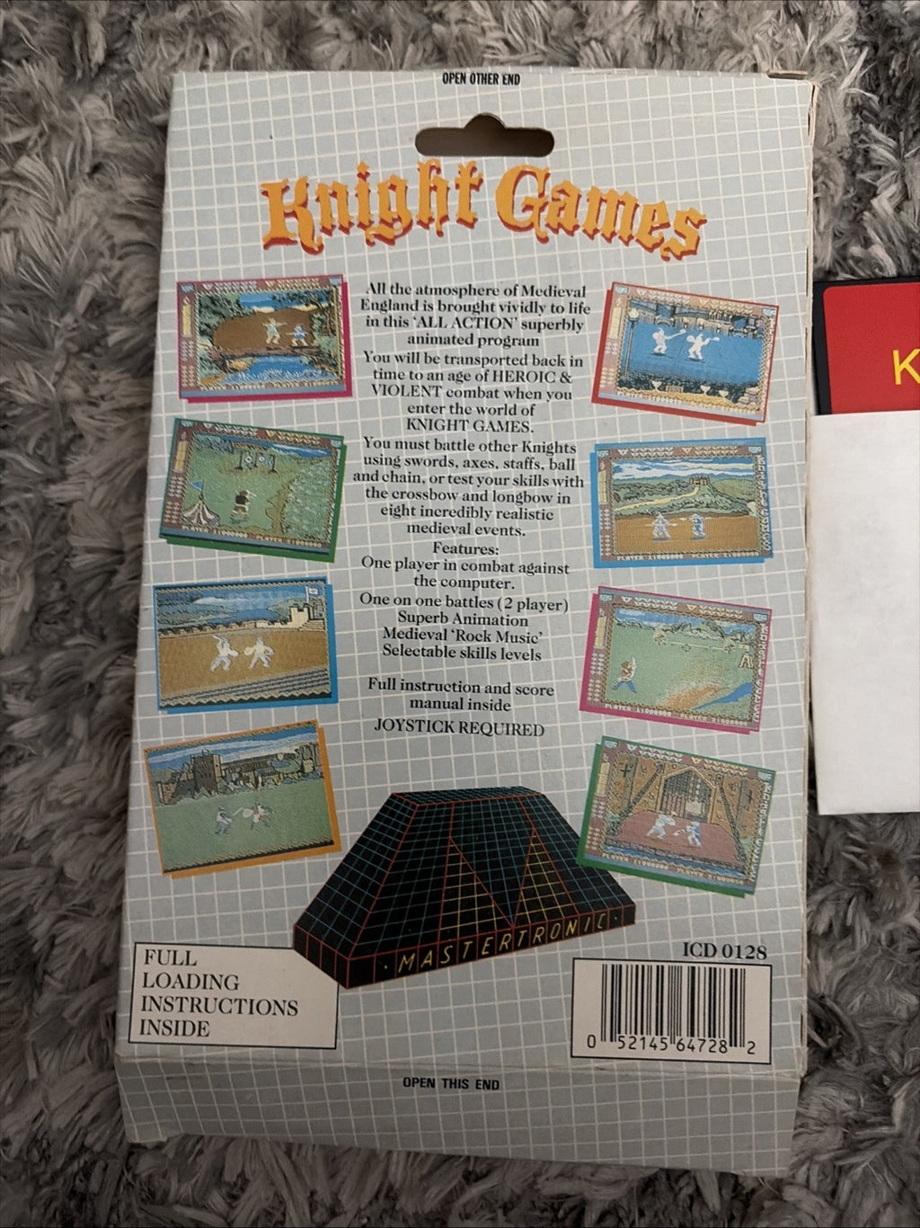 UNTESTED! Vintage Knight Games - Mastertronic - Commodore 64/128 w/ Box