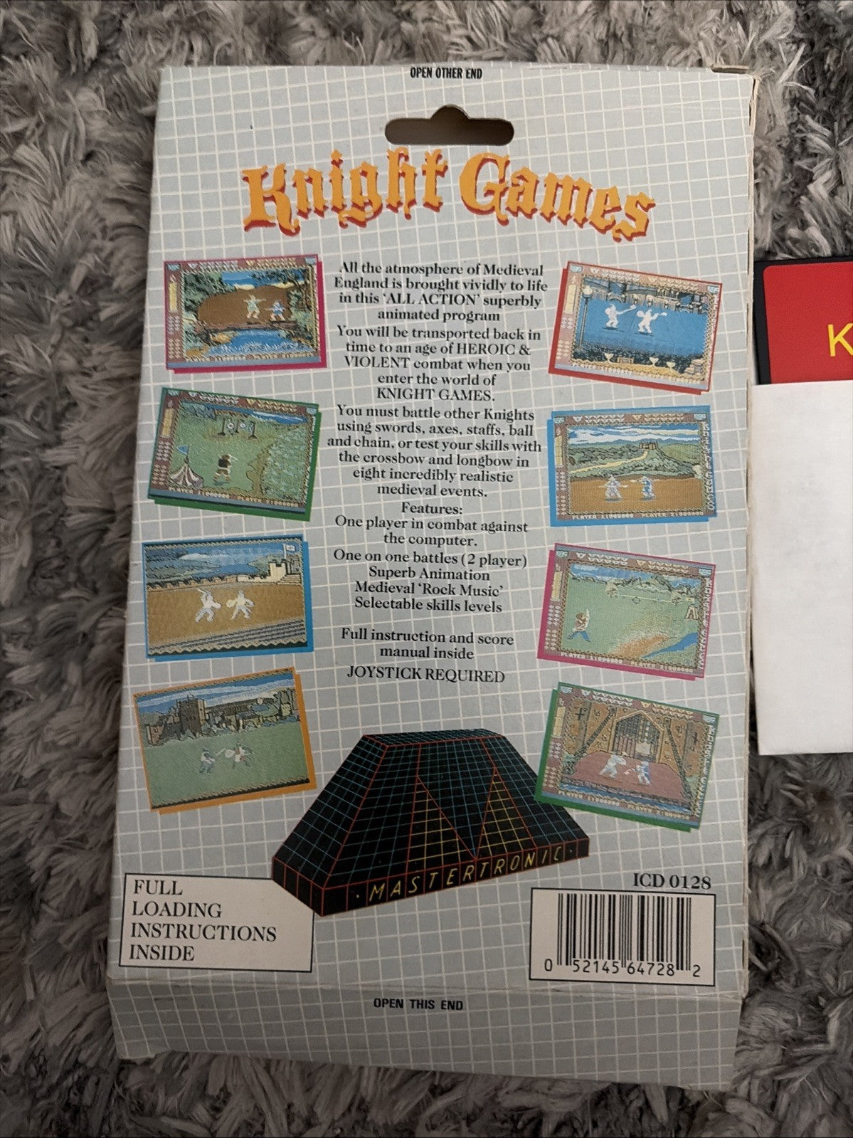 UNTESTED! Vintage Knight Games - Mastertronic - Commodore 64/128 w/ Box