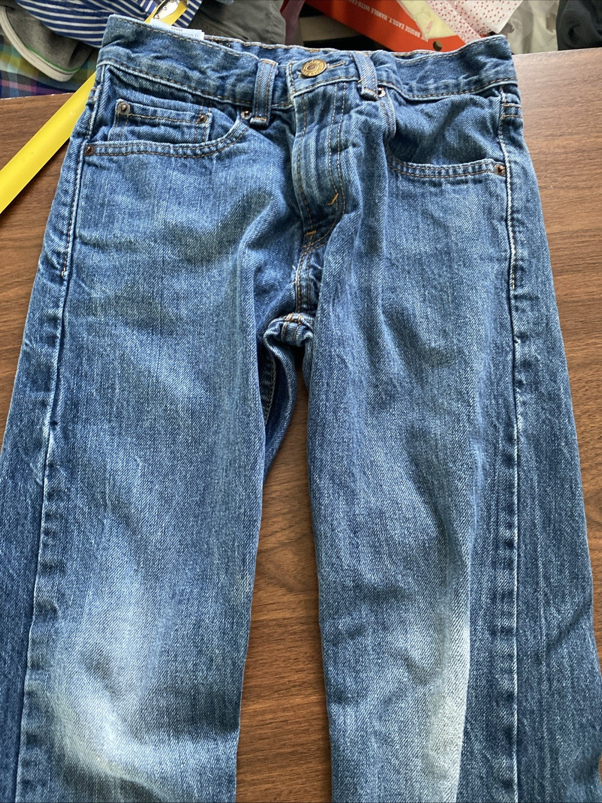 Levis Jeans Womens Size 12R Blue 514 Slim Straight Leg Mid Rise Dark Wash 26x26