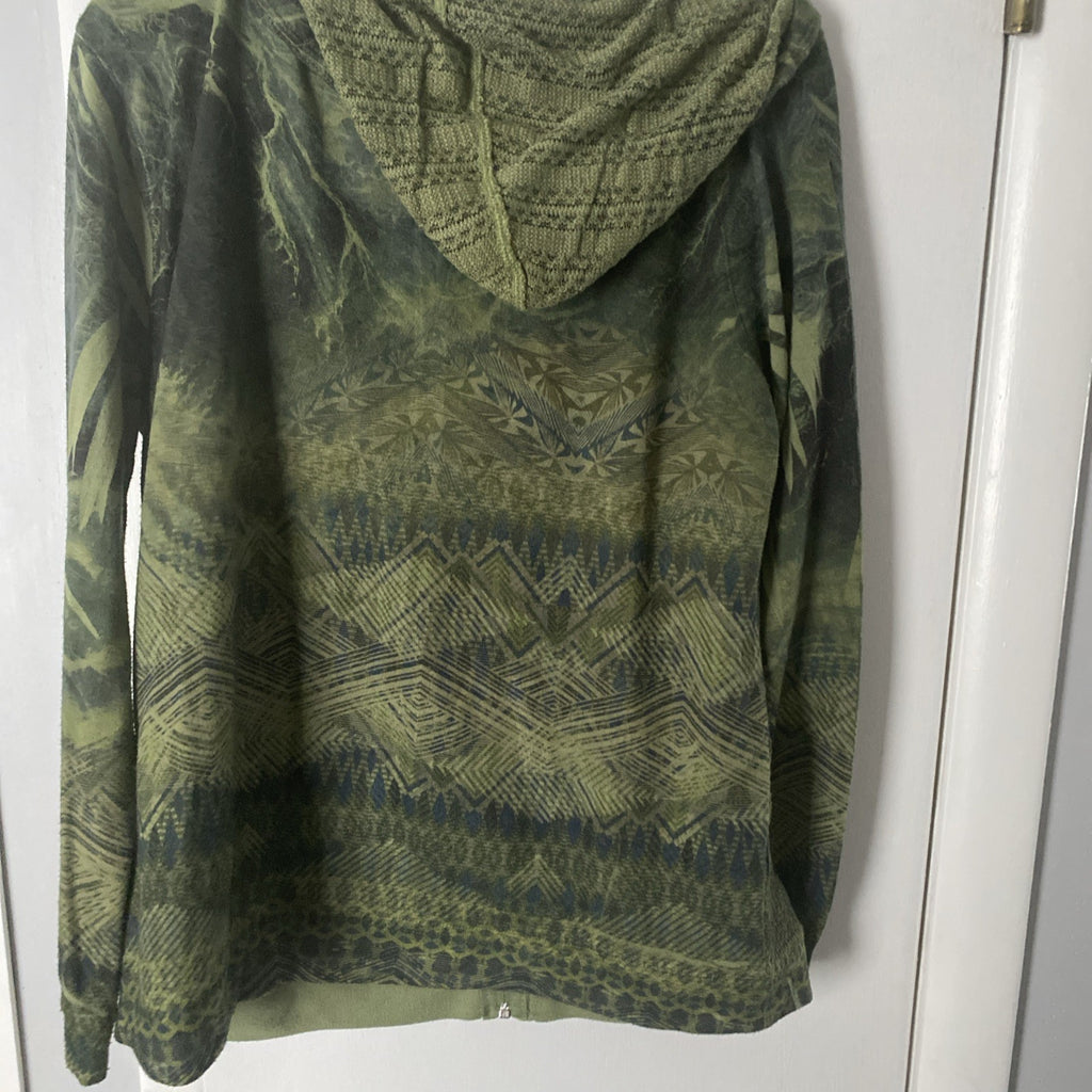 Women’s zip up hoodie energy XL world war dark green
