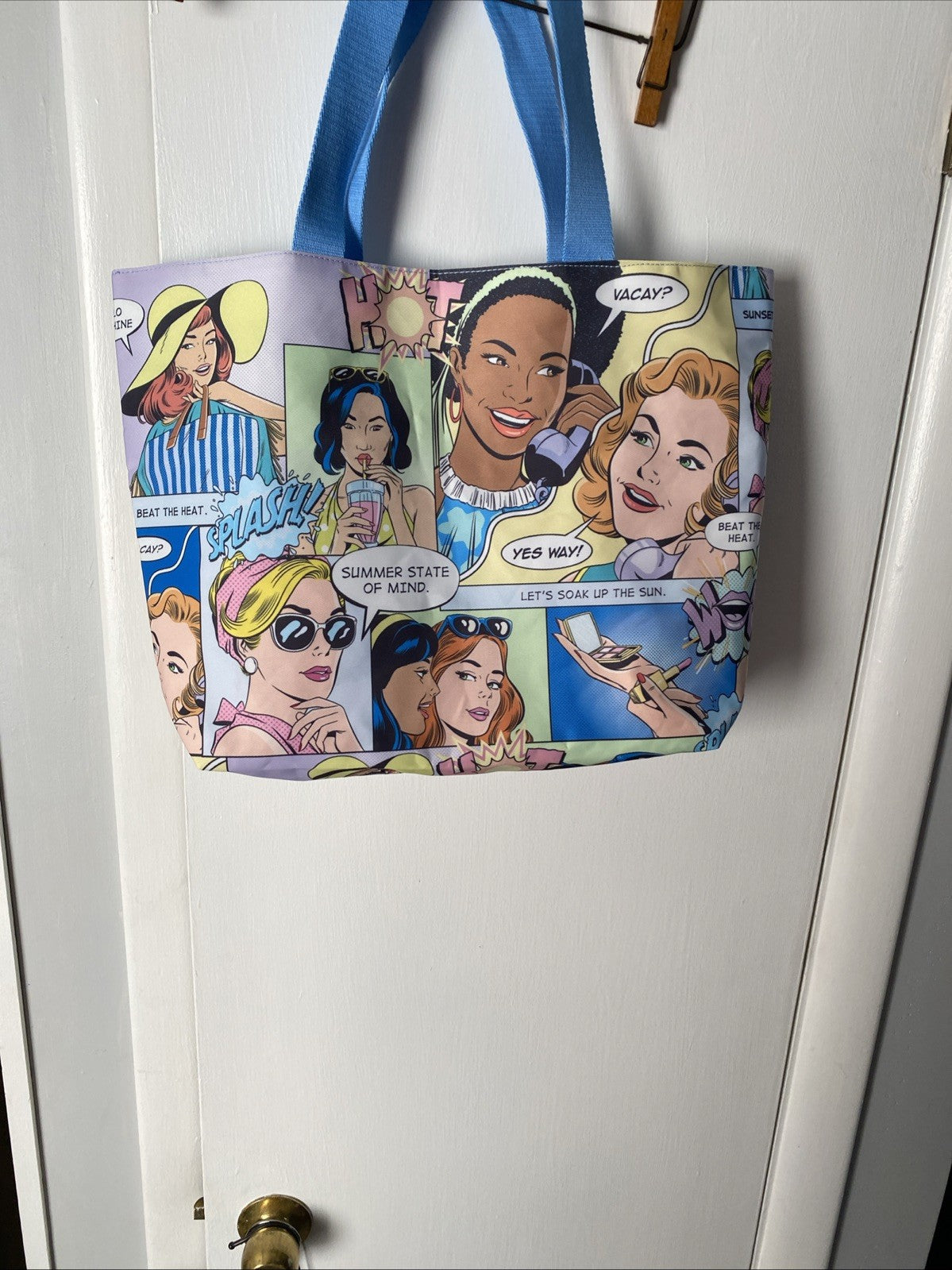 ESTEE LAUDER  Tote Comic Theme Beach, Shopper Bag, Large 12x17