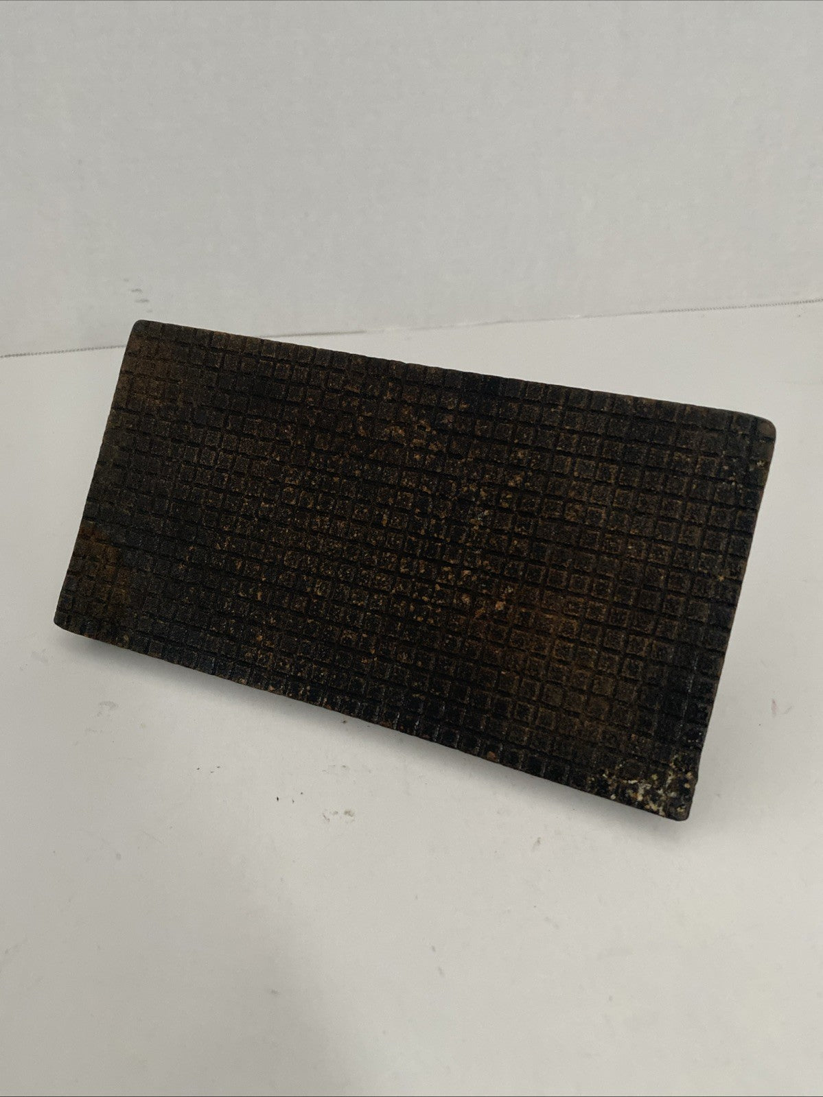 Rusted Cast Iron Steak Weight 4-1/4" X 8-1/4" Nice