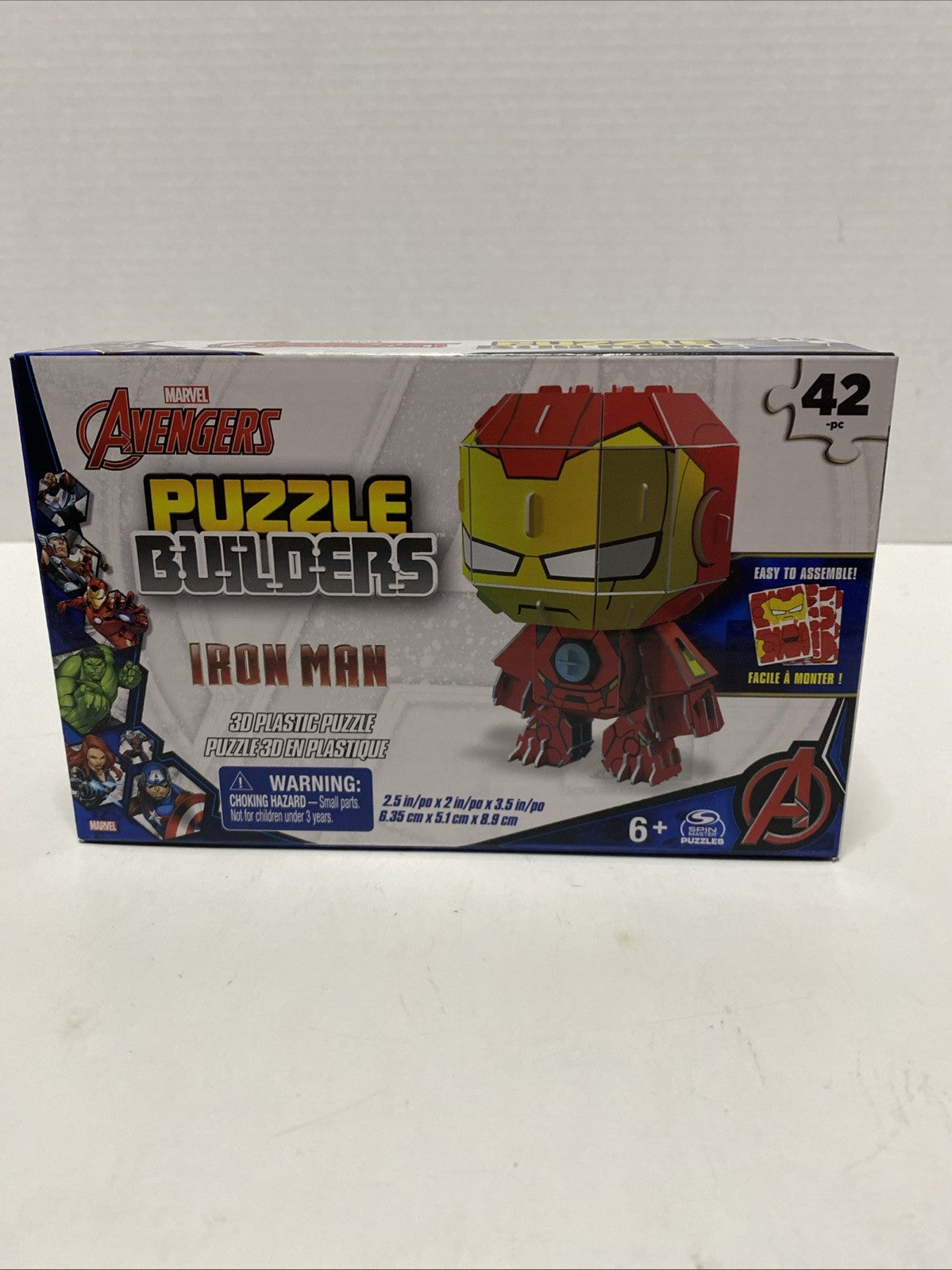 NEW Spin Master Puzzle Builders 42pc Marvel Avengers IRON MAN 3D Plastic Puzzle