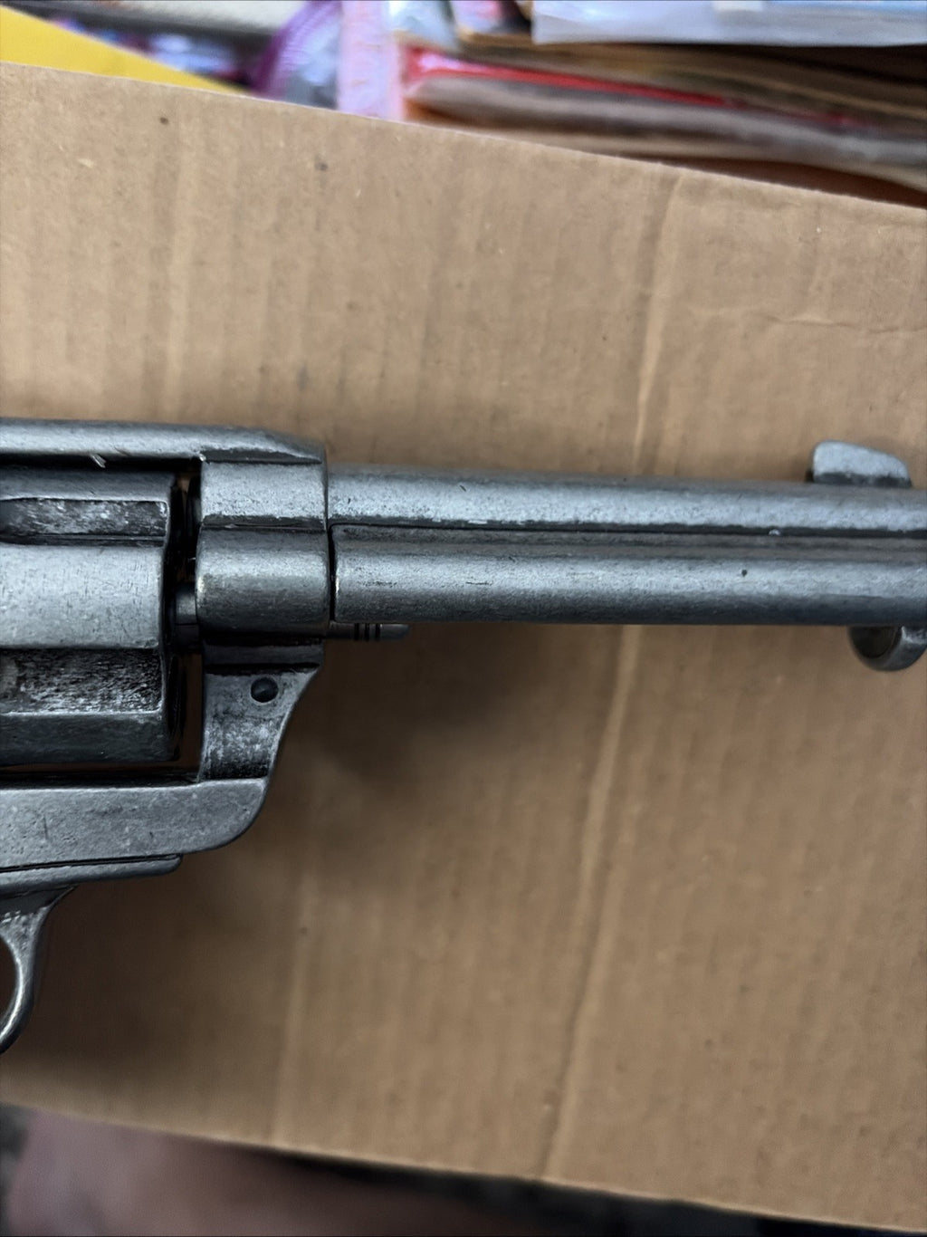 Denix Old West Frontier Replica Antique Grey Revolver Non-Firing Gun With Box