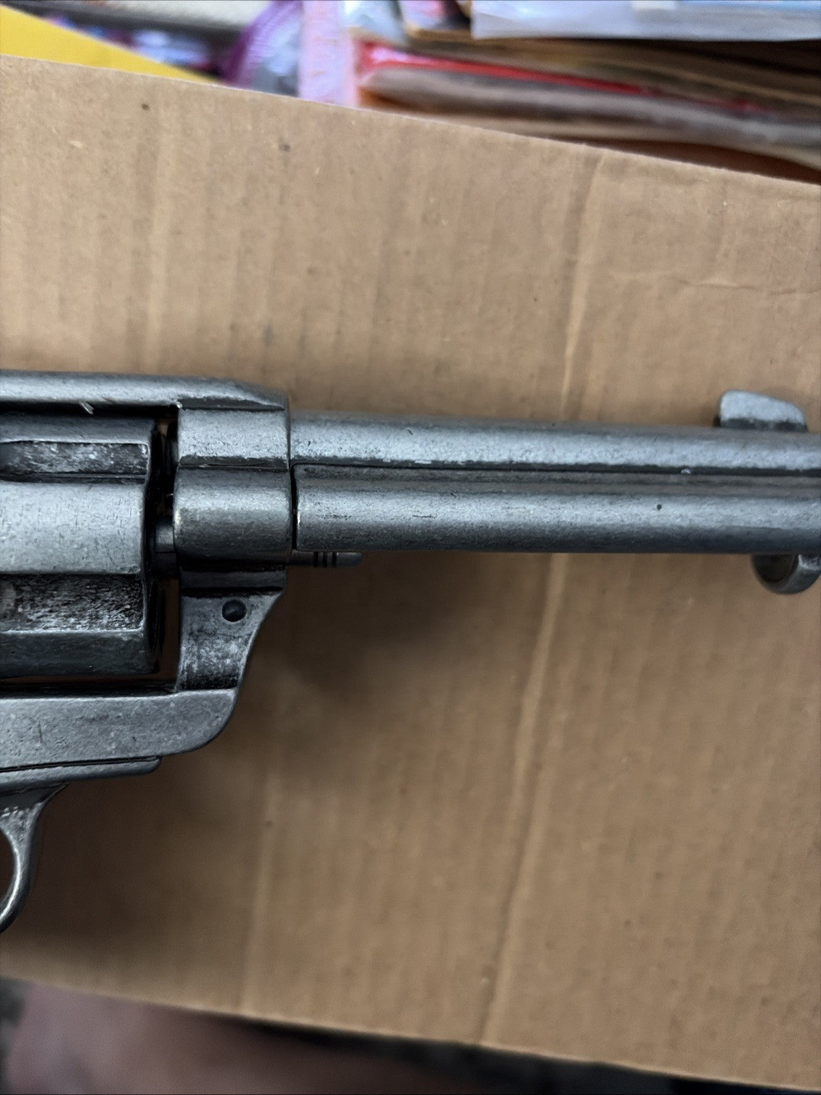 Denix Old West Frontier Replica Antique Grey Revolver Non-Firing Gun With Box