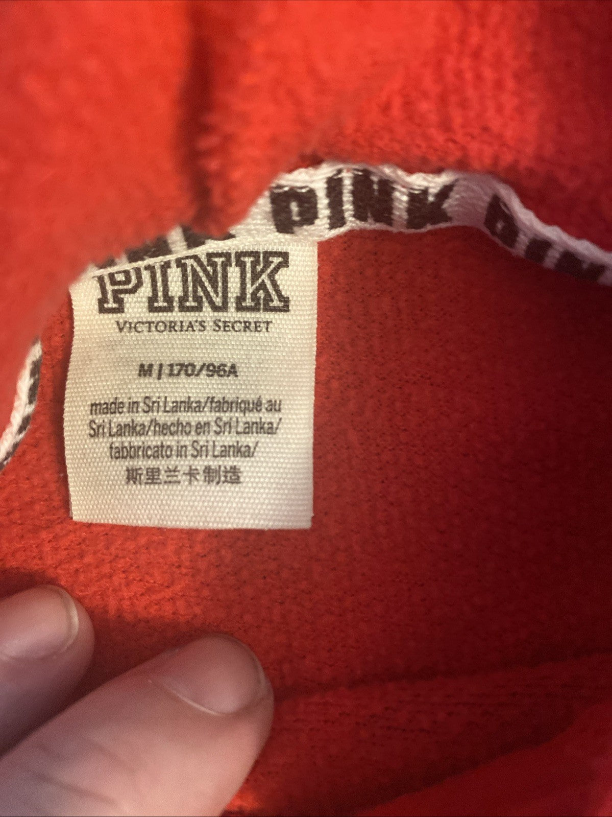 Pink pink nation midriff sweatshirt hoodie long sleeve woman size medium