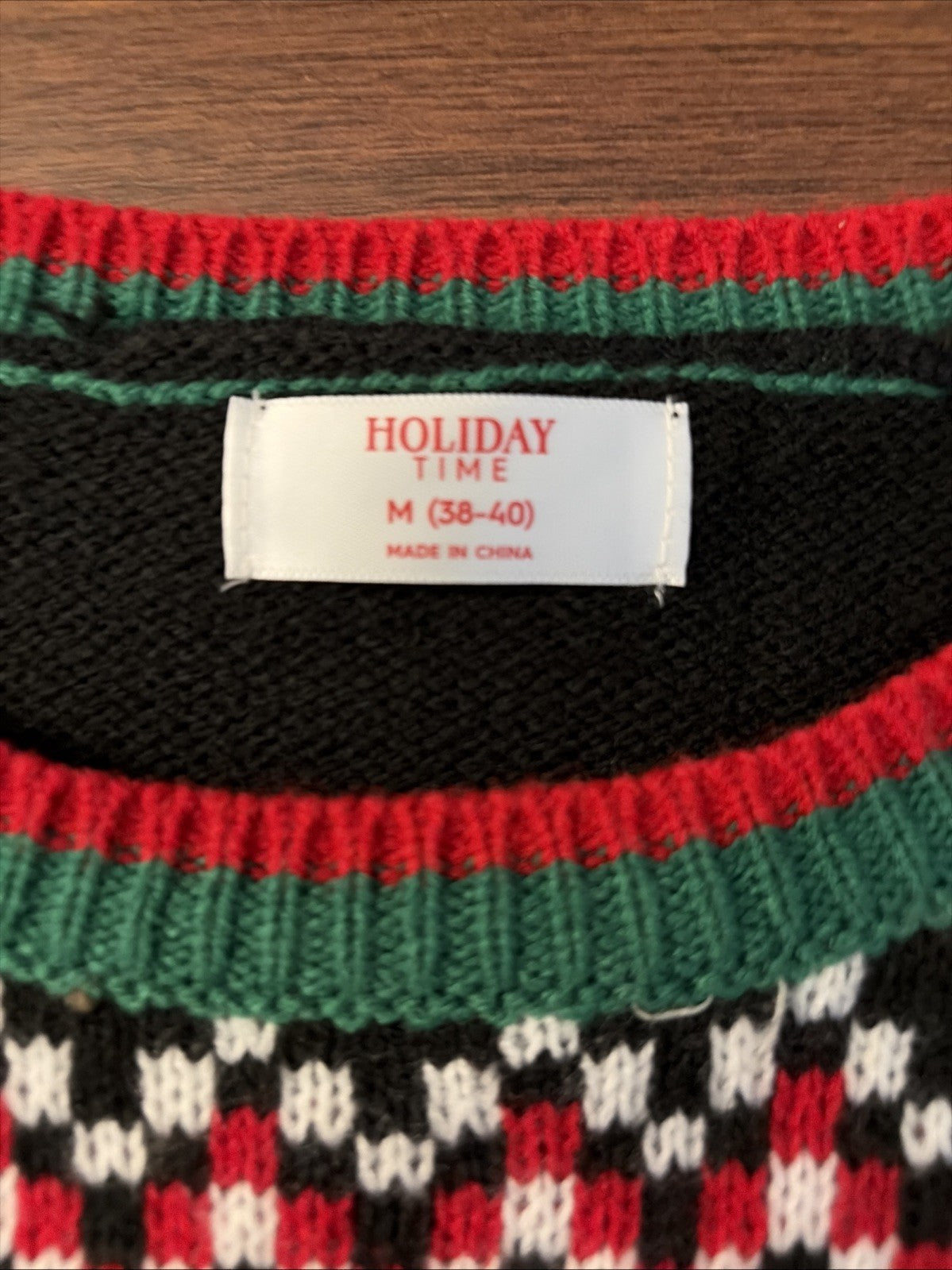 Holiday Time I Rex Stuff Ugly Mens Christmas Holiday Sweater Size M (38-40)