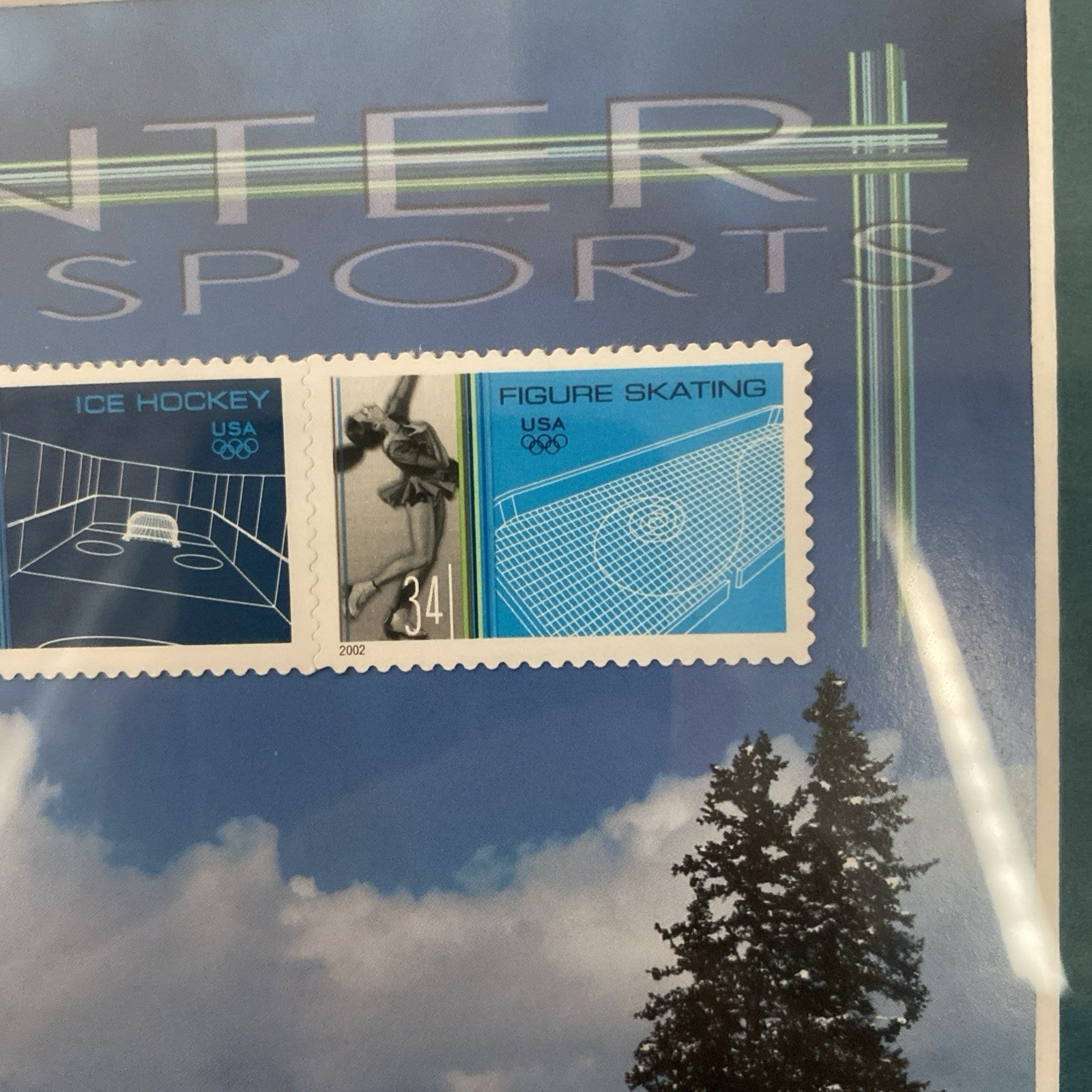 Olympic Games 2002 Utah USPS Signed Artwork 34 Cent Stamps Picture #/3000