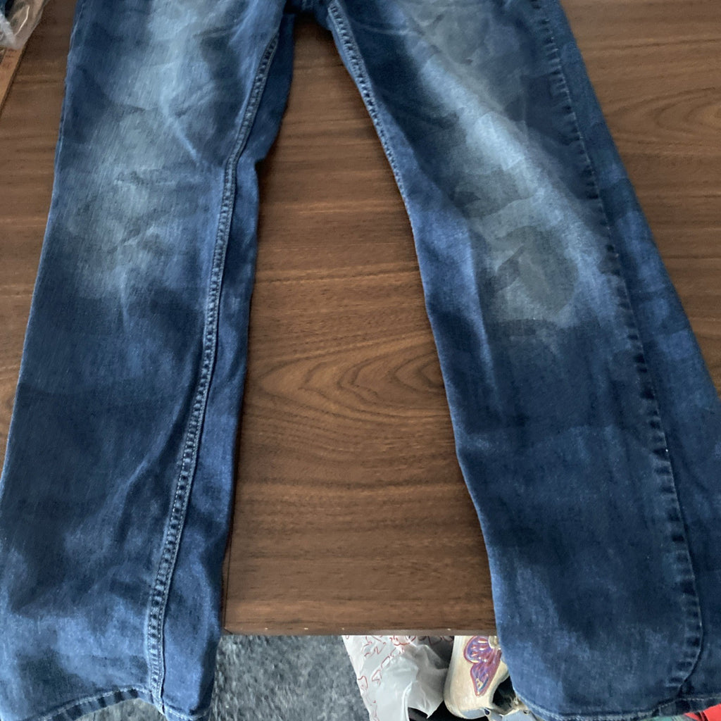 Echo unlimited size 34 skinny jeans black patch stressed jeans