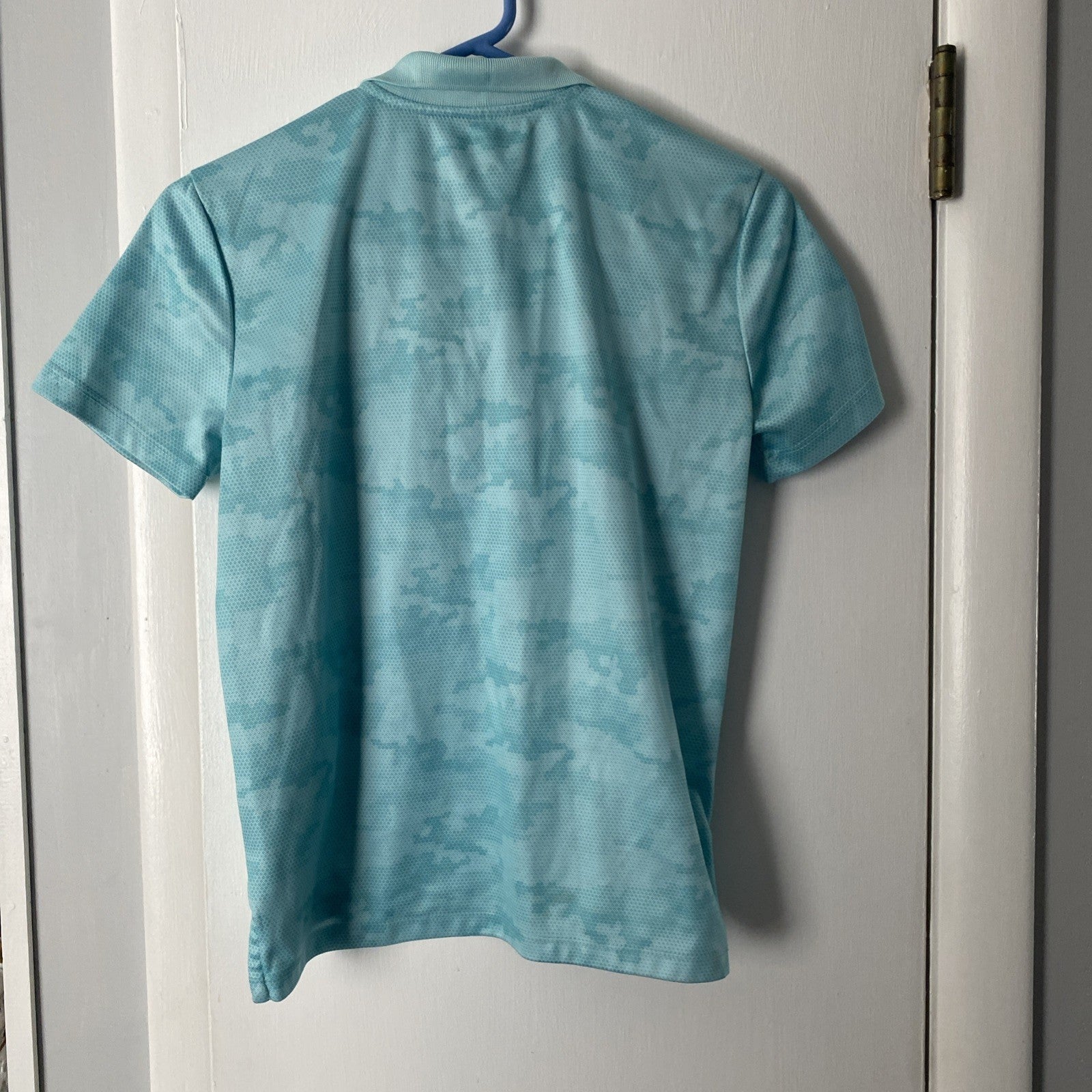 Reebok women’s size medium polo teal 1/4 button short sleeve