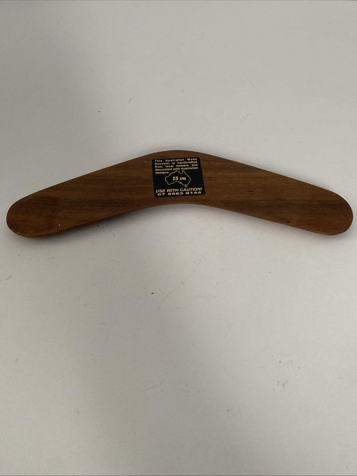 Hand-Painted Aboriginal Boomerang with Kangaroo Australian Style Wood Deco