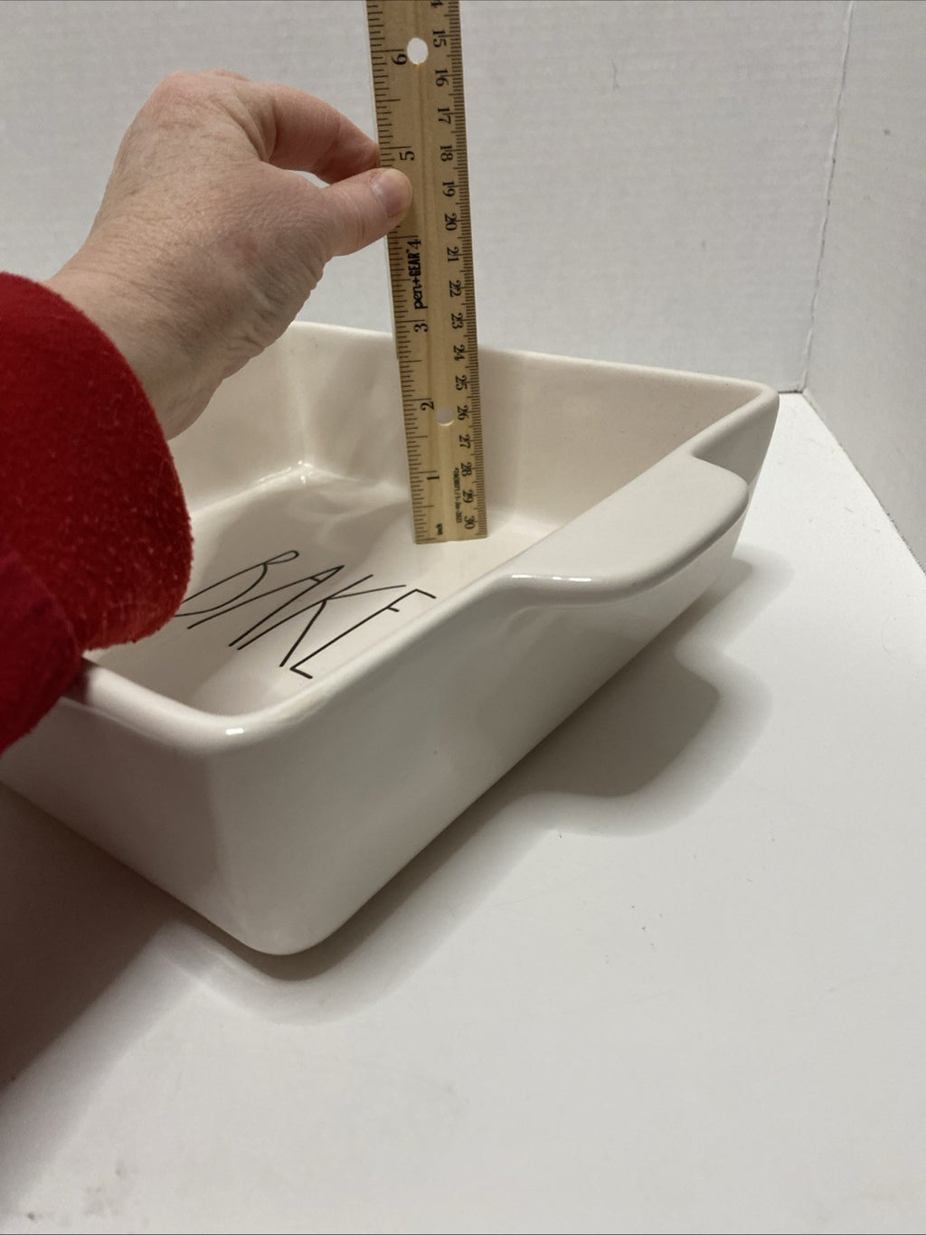 Rae Dunn "BAKE" Square Baking Dish Pan 9"x9" with Handles