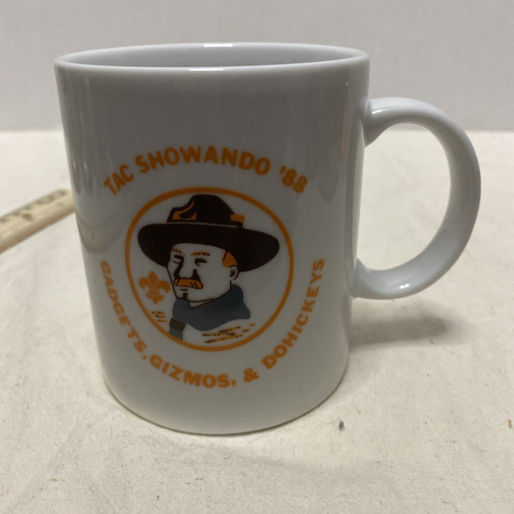 Boy Scout BSA 1980 Pow Wow Coffee Cup Boulder Dam Council Kingman AZ 50th Anniv