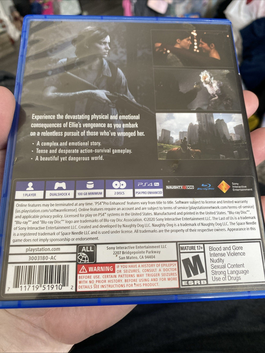 The Last of Us Part II PS4 Action Adventure Game Complete Disc Set Sony