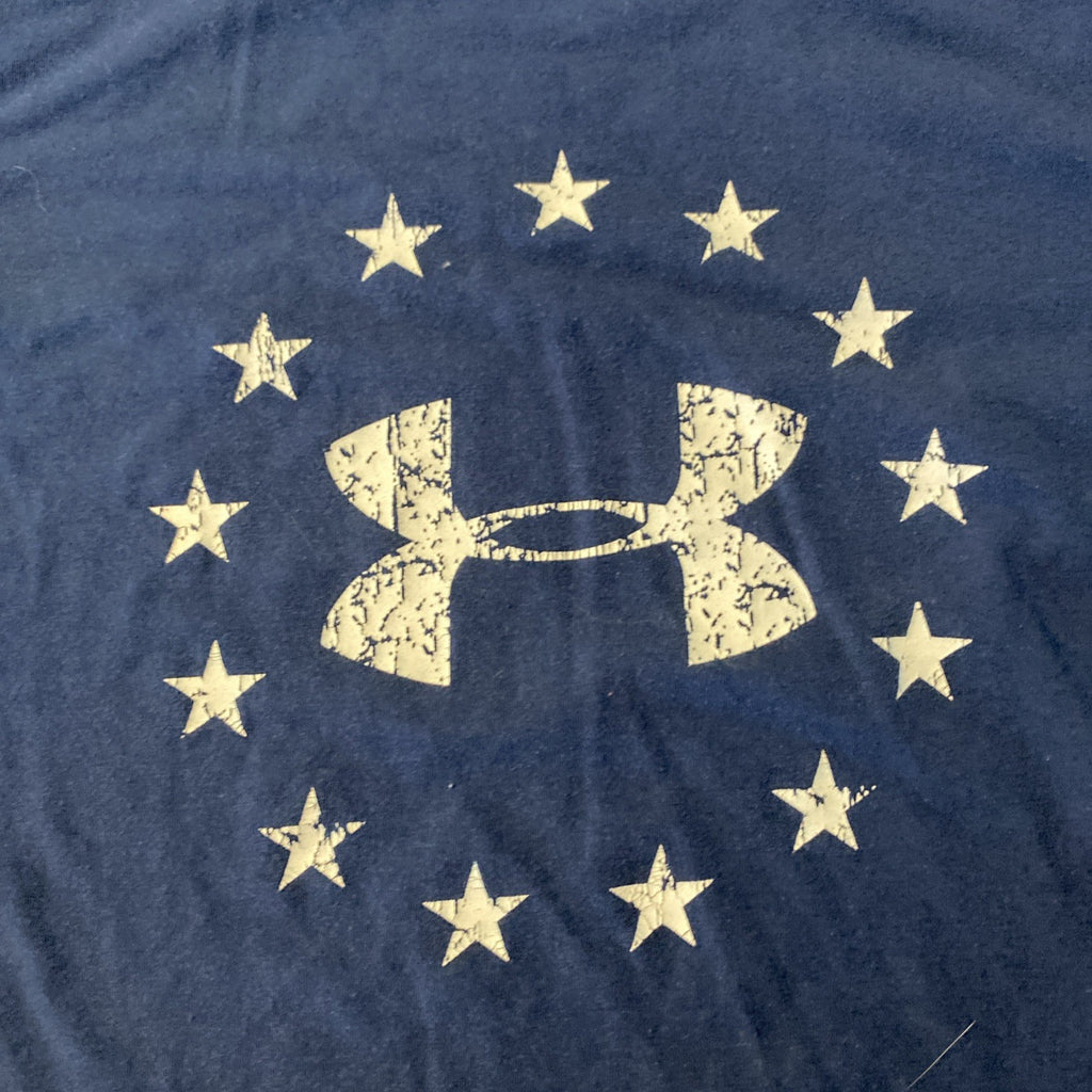 Under Armour Heat Gear Loose T-Shirt Star circle USA Flag Tee Youth LargeAmerica