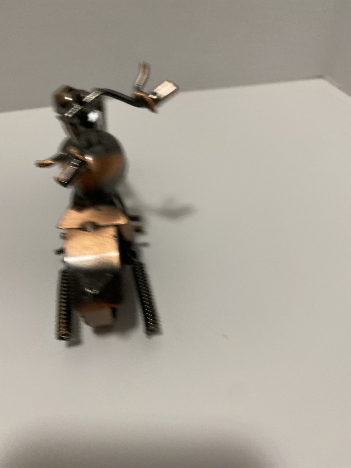 Retro Collectible Metal Motorcycle Model Handmade Motorbike Sculpture Home Decor