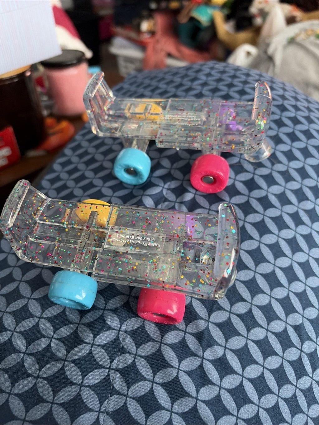 Build A Bear Sparkle Roller Skates Rainbow Pastel Glitter Shoes