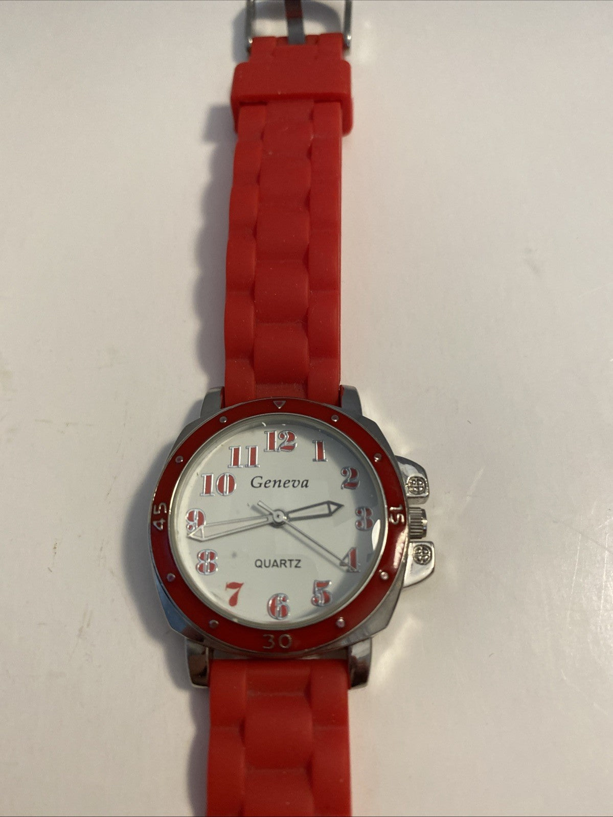 Working Vintage Women's Geneva Quartz Watch W/ Gel Band. New Battery